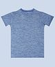 CHILINS Knit Half Sleeves Solid Tee - Aqua Blue