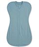 Cocoon Care Bamboo Cotton Knit Solid Arms Up Swaddle Sleeping Pod for Baby - Smoke Blue