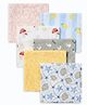 Cocoon Care Bamboo Cotton Knit Printed Baby Wash cloth Pack of 6 Multicolor