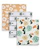 Cocoon Care Bamboo Cotton Knit Printed Baby Wash cloth Pack of 3  Multicolor