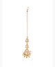 Yellow Chimes Maang Tikka for Women | Traditional Gold Plated Kundan Maang Tikka | Golden Pearl Maangtikka Netichutti for Girls | Bridal Wedding Maang tikka for Women