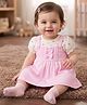 Babyoye Cotton Knit Frock With Inner Tee All Over Print Half Sleeves Multi Color 12-18 Months