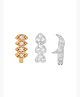 Yellow Chimes AD Nose Pin for Women & Girls | Traditional Multicolor American Diamond Nose Pin Without Piercing | Combo Set of 3 Nose Pins | Birthday Gift for Girls and Women Anniversary Gift for Wife