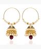 Yellow Chimes Exclusive Traditional Meenkari Moti Work Hoops Jhumki Earrings for Women and Girls