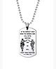 Pendant for Men Stainless Steel Silver Dog Tag Pendant with Chain For Men and Boys..fg