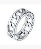 Yellow Chimes Rings For Men Silver Toned Chain Designed Stainless Steel Metal Ring For Men And Boys - Size 11