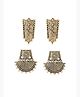 Yellow Chimes Drop Earrings for Women | Fashion Golden Earrings for Girls | Combo of 2 Pairs Golden Drop Earrings | Western Style Women Earrings | Birthday Gift for Girls Anniversary Gift for Wife
