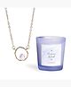 Gleevers gift box - For Her Arabian Wood Small Candle and Necklace 44c..fg