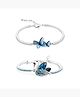 Yellow Chimes Bracelet for Women and Girls Crystal Bracelets for Women | 2 Pcs Combo of Swan and Butterfly Shaped Silver Toned Bracelet | Birthday Gift for Girls and Women Anniversary Gift for Wife