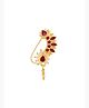 Yellow Chimes Nose Pin for Women and Girls | Traditional Golden Nose Pin Without Piercing | Gold Plated Stone Studded Non Piercing Nosepin | Birthday Gift for Girls and Women Anniversary Gift for Wife