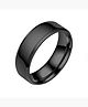 Yellow Chimes Black Toned Ring For Men | Pack of 1 Stainless Steel Band Ring | Black Finger Ring for Boys | Ideal Gift For Men and Boys