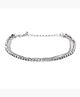 Fashion Silver Plated Single Stylish Crystal Anklet for Girls and Women fgs..fg