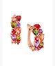 Yellow Chimes Clip On Earrings for Women Multicolor Swiss Zircon Rosegold Plated Crystal Clip-On Earrings for Women and Girls