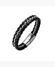 Trendy Fashionable Stainless Steel Leather Bracelet for Men and Boys fgs..fg