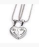 Carved Heart Locket Best Friends 2 PCS COMBO Necklace Chain Pendant for Girls Bestie Gift fgs..fg