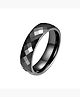 Yellow Chimes Rings for Men Black Band Ring Stainless Steel Ceramic Top Design Band Ring for Men and Boys.