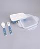 Minions Lunch Box With Fork & Spoon - Blue White