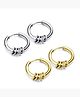 Yellow Chimes Stylish Combo of 2 Pairs Stainless Steel Combo Hoops Earrings for Boys and Men
