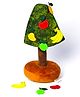 JoyCrate Pick & Stick Tree  | Felt Fabric Fruit Sorting Activity Toy for Toddlers - Multicolor
