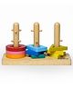 JoyCrate Twist and Stack Puzzle | Wooden Peg Stacking and Sorting Toy