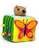 JoyCrate Jolly Feel Sensory Activity Cube  Soft Fabric Peekaboo Toy with Textures & Crinkle for Babies 618 Months