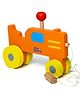 JoyCrate Tumble Tractor Wooden Pull-Along Toy Toddler Walking Toy for Balance & Coordination