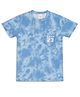 CHILINS Cotton Knit Half Sleeves Tie Dye Tee - Light Blue