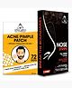 1 Urbangabru Acne Pimple Patch - 72 Invisible Facial Stickers cover with 1|1 urbangabru Nose Strips (4 Strips) Black-Whitehead Remover  BHA Serum to