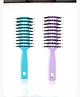 UMAI Round Vented Hair Brush for Quick Drying & Pain Free Detangling | Smoothens | Stylish design | Flexible Nylon Bristles | Suitable for all Hair types (Blue-Purple, Pack of 2)