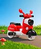 Babyhug Mini Scooter Toy - Red & Black Friction Powered Push & Go Scooter with Moving Handle  Enhances Motor Skills & Coordination