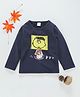 Menga Wa Cartoon Design Full Sleeves Tee - Blue
