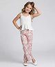 Taffykids Knit Sleeveless Solid Top & Pants Set - Multi Colour