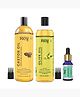 Rey Naturals Olive Oil, Rosemary Oil & Castor Oil For Hair Growth, Hairfall Control, Smooth Ends | Essential Oil & Cold Pressed Oil Set For Skin & Hair Care | All Skin & Hair Types -200ml*2+15ml