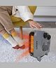 Fumato Portable Room Heater for Home | 2 Heat Settings-1000W/2000W | 2400 RPM | Silent Operation | Dual Placement | ISI Certified with 1 Yr Manufacturer warranty | Grey