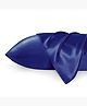 Mush BePlush Collection Satin Pillow Cover Set of 2 with Envelope Closure and 3 Satin Scrunchies | Silk Pillow Cover for Hair and Skin Care| Hair & Skin Care Gift Combo | 400TC | Navy Blue