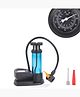 Strauss Bicycle Foot Air Pump with Pressure Gauge, Blue