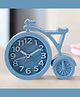 The Better Home Analog Alarm Clock (13.5cm) | Loud Clock for Heavy Sleepers | Mini Clock for Kids | Cycle Shaped Table Clock for Study Table and Bedroom - Blue, Plastic