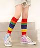 Flaunt Chic Colour Blocked Socks - Red
