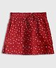 PURPLE UNITED KIDS Cotton Woven Polka Dots Printed Skirt - Maroon