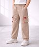 PURPLE UNITED KIDS Cotton Woven Solid Cargo Style Joggers  - Beige