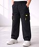 PURPLE UNITED KIDS Cotton Woven Solid Cargo Style Joggers  - Black