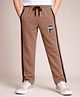 PURPLE UNITED KIDS Terry Woven Side Taped Pant  - Brown