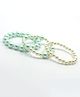 Pihoo Set Of 3 Beads Detailed Bracelets - Sky Blue