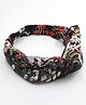 Pihoo Floral Embroidered Headband - Black