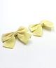 Pihoo Textured Bow Applique Detailed Alligator Hair Clips - Yellow
