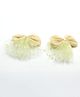 Pihoo Glitter & Bow Applique Detailed Alligator Hair Clips - Light Yellow