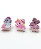 Pihoo Set Of 3 Unicorn Designed Hair Clips - Pink