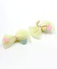 Pihoo Bow Applique Detailed Alligator Hair Clips - Yellow