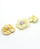 Pihoo Set Of 3 Floral Applique Detailed Alligator Hair Clips - Yellow