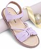 Pine Kids Solid Colour Velcro Closure Sandals - Purple